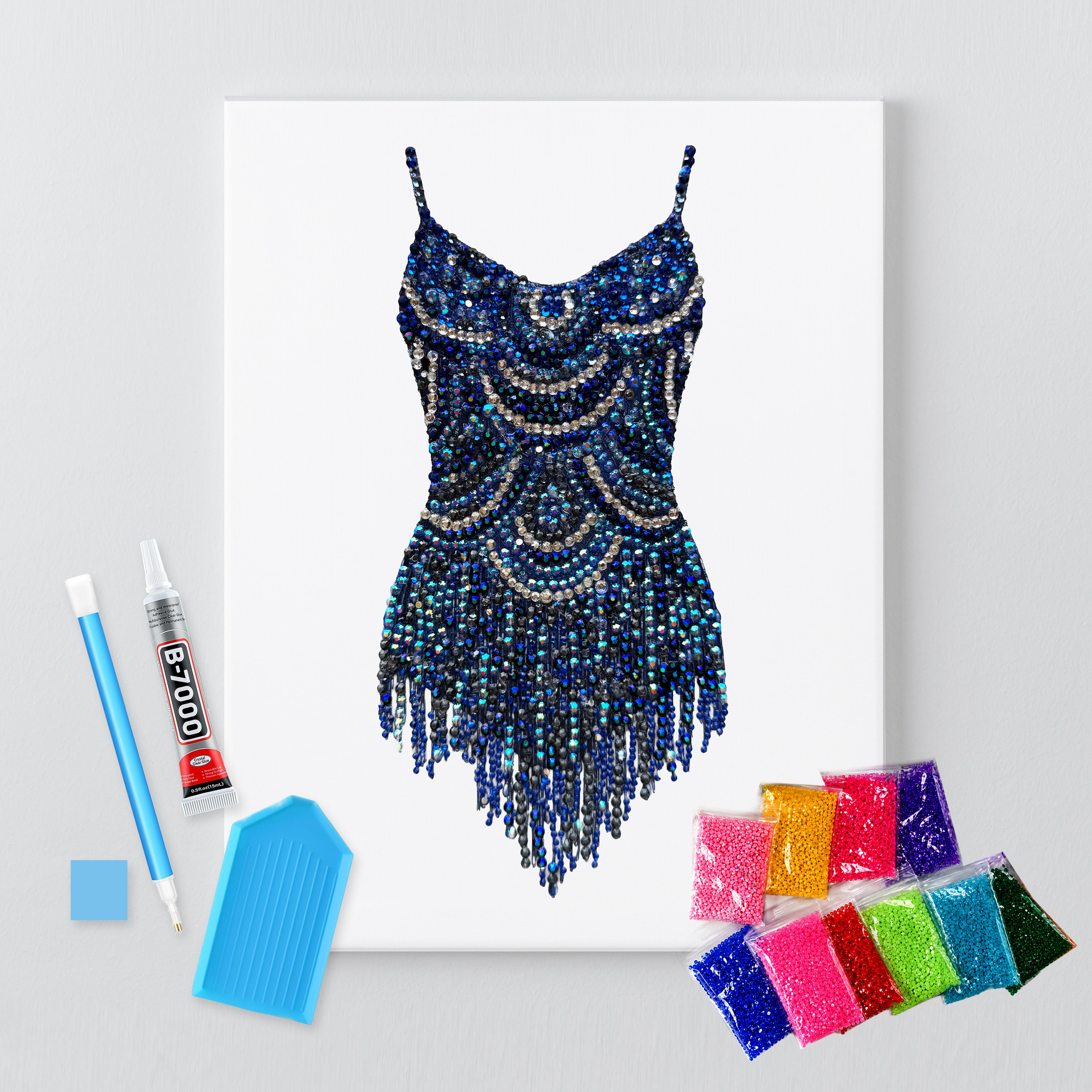 Midnights swoops bodysuit bedazzle canvas kit shown in a styled room
