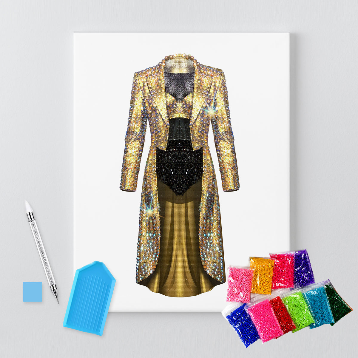 TTPD Gold Tailcoat DIY Rhinestone Canvas Kit | Taylor Inspired