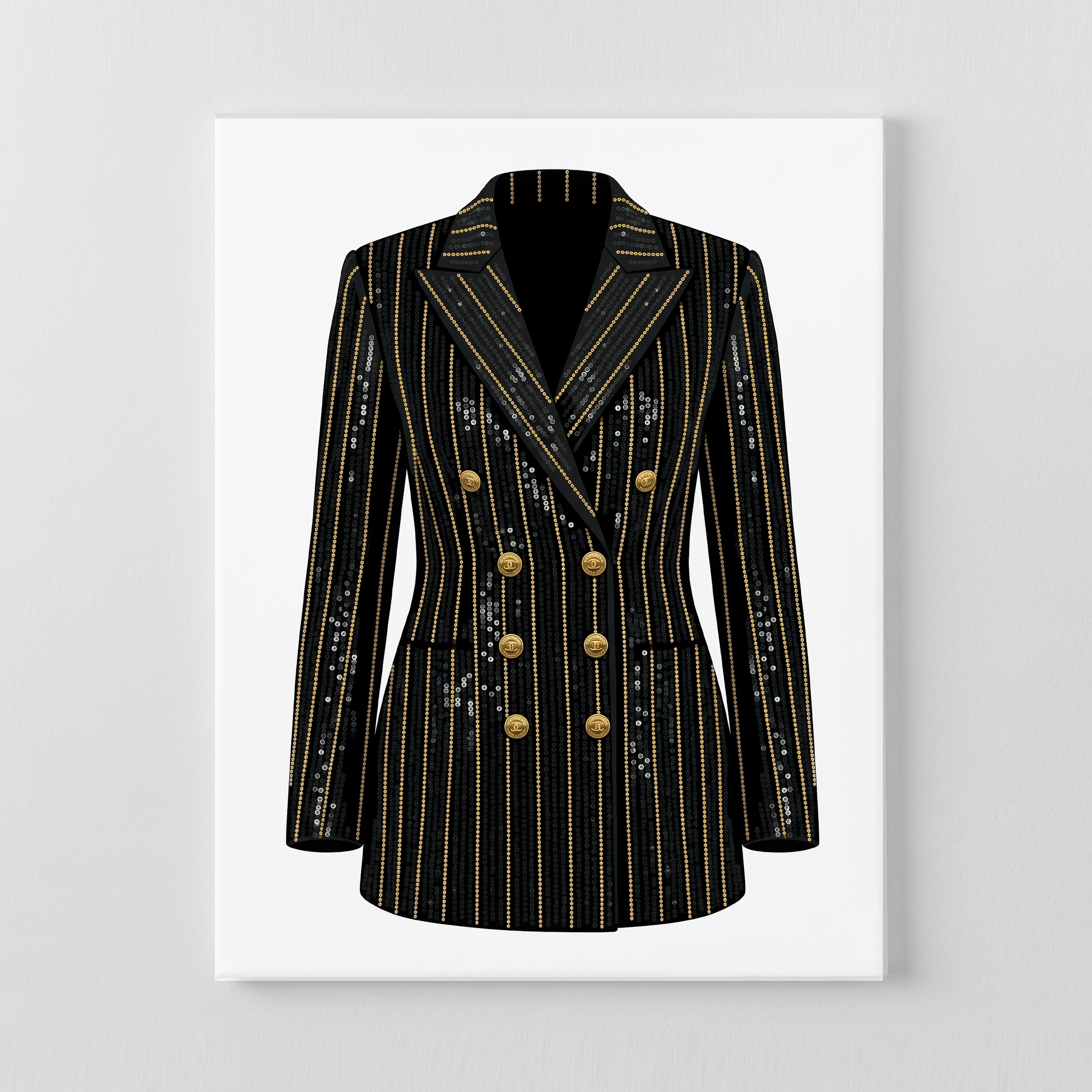 The Man Black + Gold Blazer DIY Rhinestone Canvas Kit | Taylor Inspired