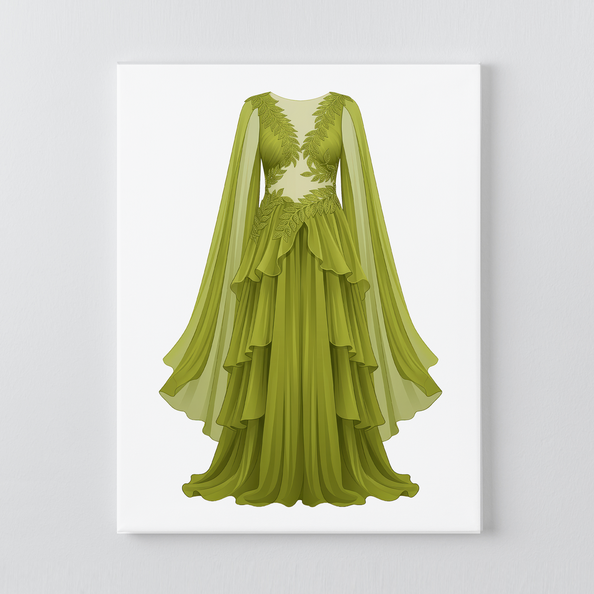 Folklore Green Gown DIY Rhinestone Canvas Kit | Taylor Inspired