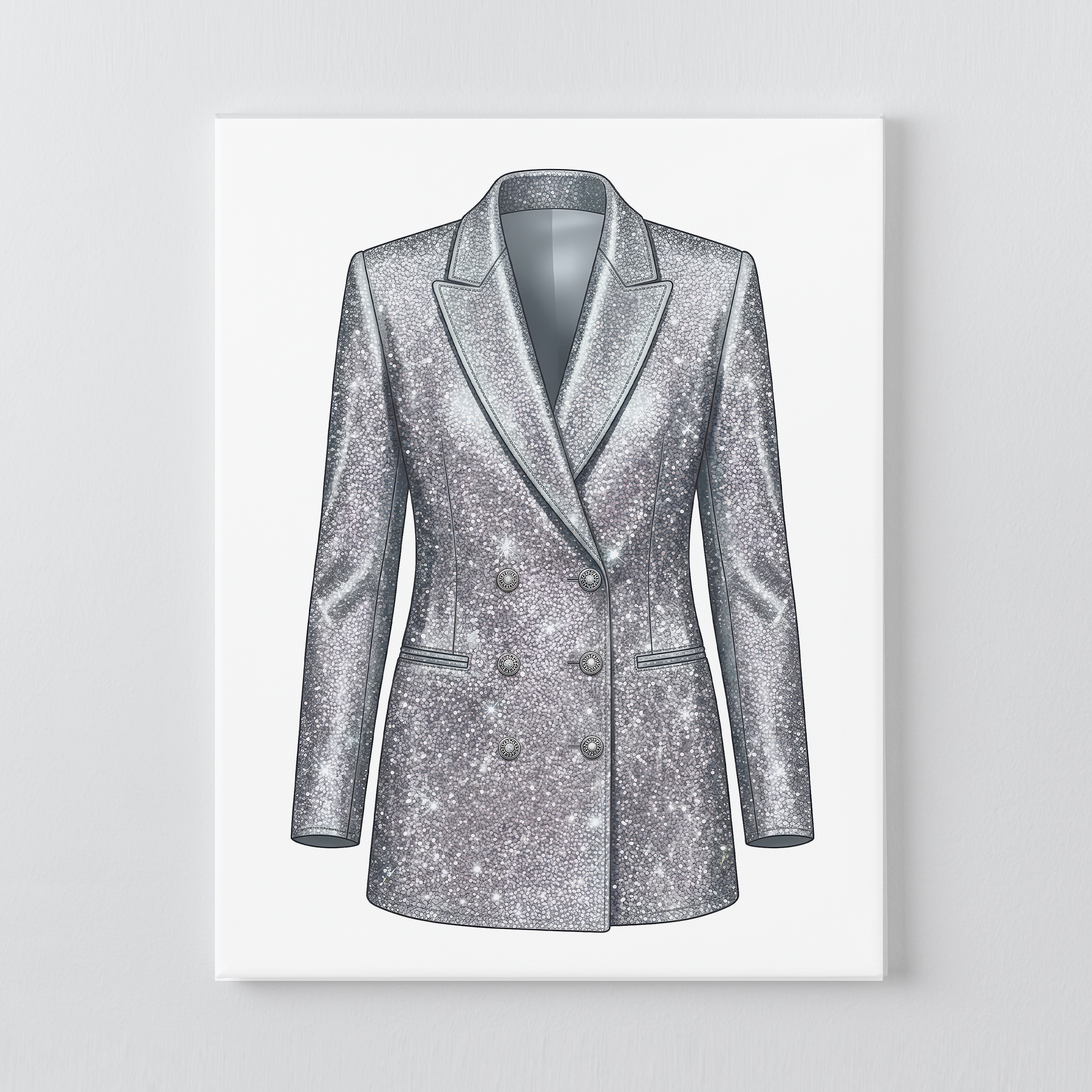 The Man Silver Blazer DIY Rhinestone Canvas Kit | Taylor Inspired