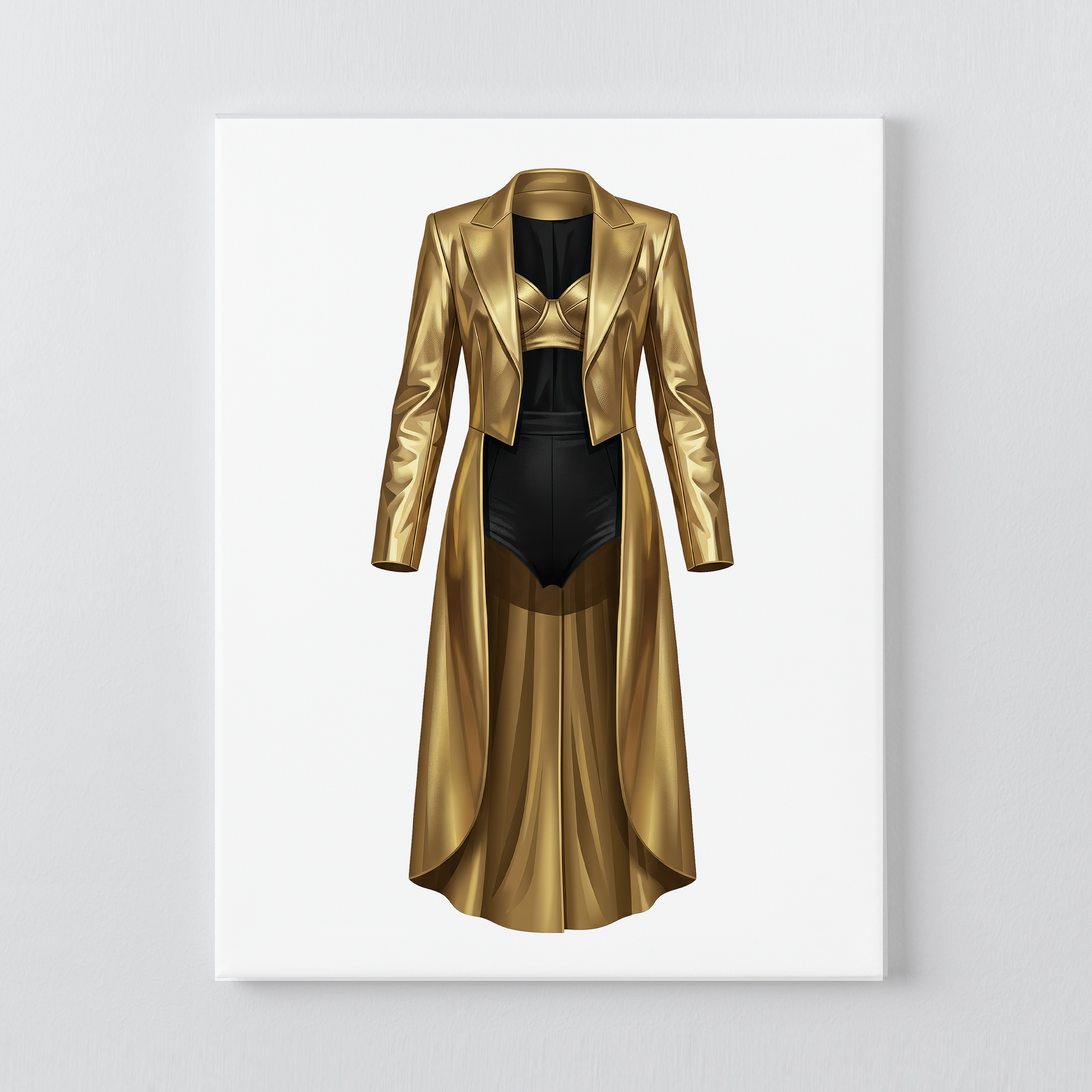 TTPD Gold Tailcoat DIY Rhinestone Canvas Kit | Taylor Inspired
