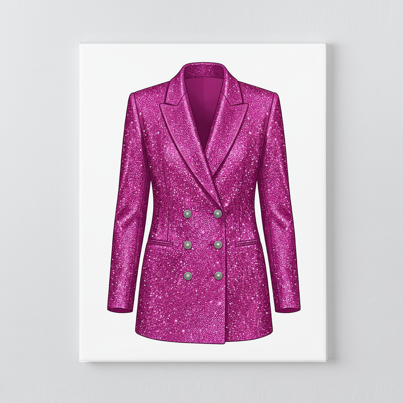 The Man Pink Blazer DIY Rhinestone Canvas Kit | Taylor Inspired