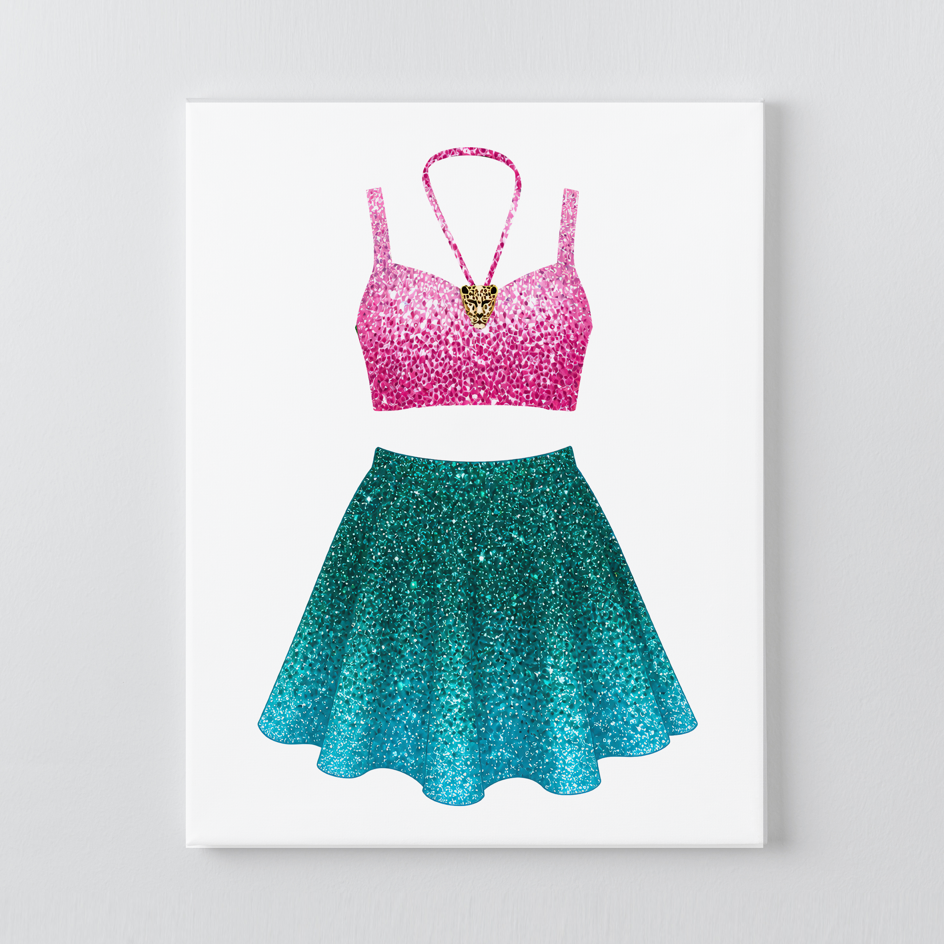 1989 Pink + Teal Set DIY Rhinestone Canvas Kit | Taylor Inspired