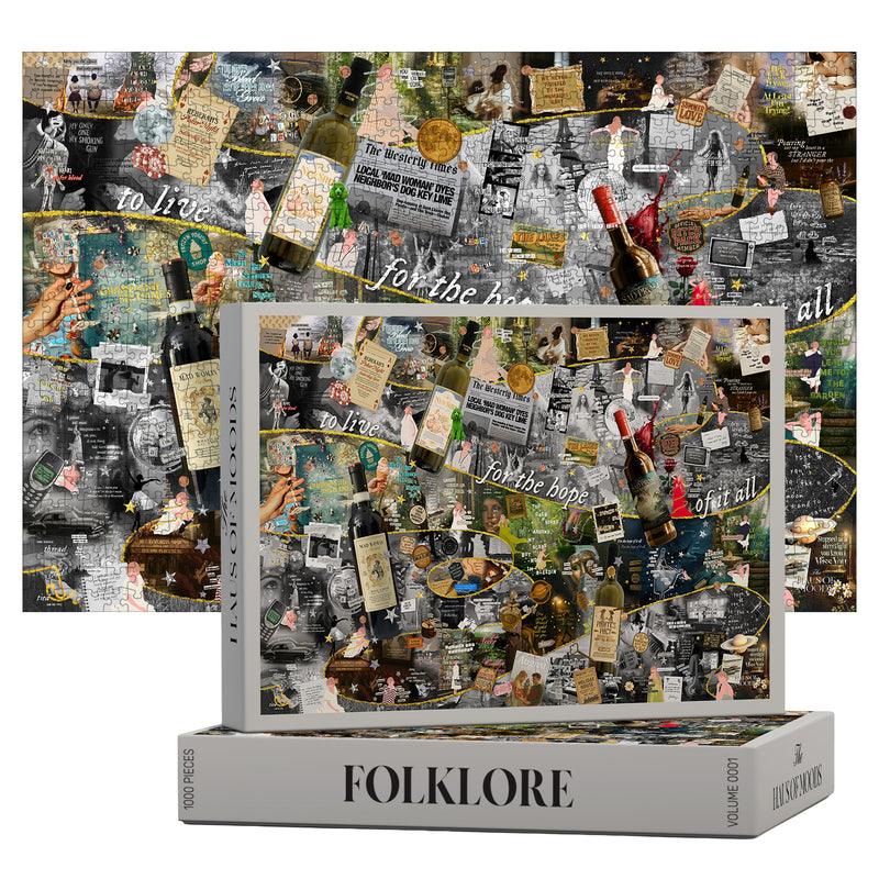 Folklore Lyrics & Easter Eggs Puzzle — Taylor Swift Swiftie jigsaw 500/1000 pieces