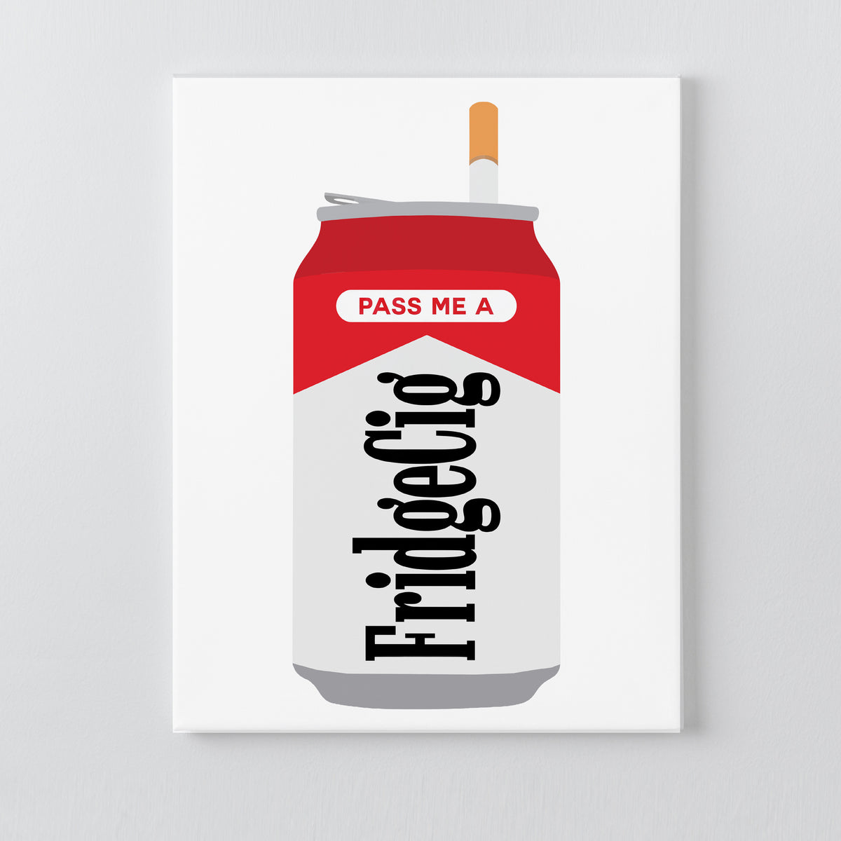 Unfinished DIY craft kit by Haus of Moods featuring a rhinestone-decorated fridge cigarette canvas for bedazzling projects.