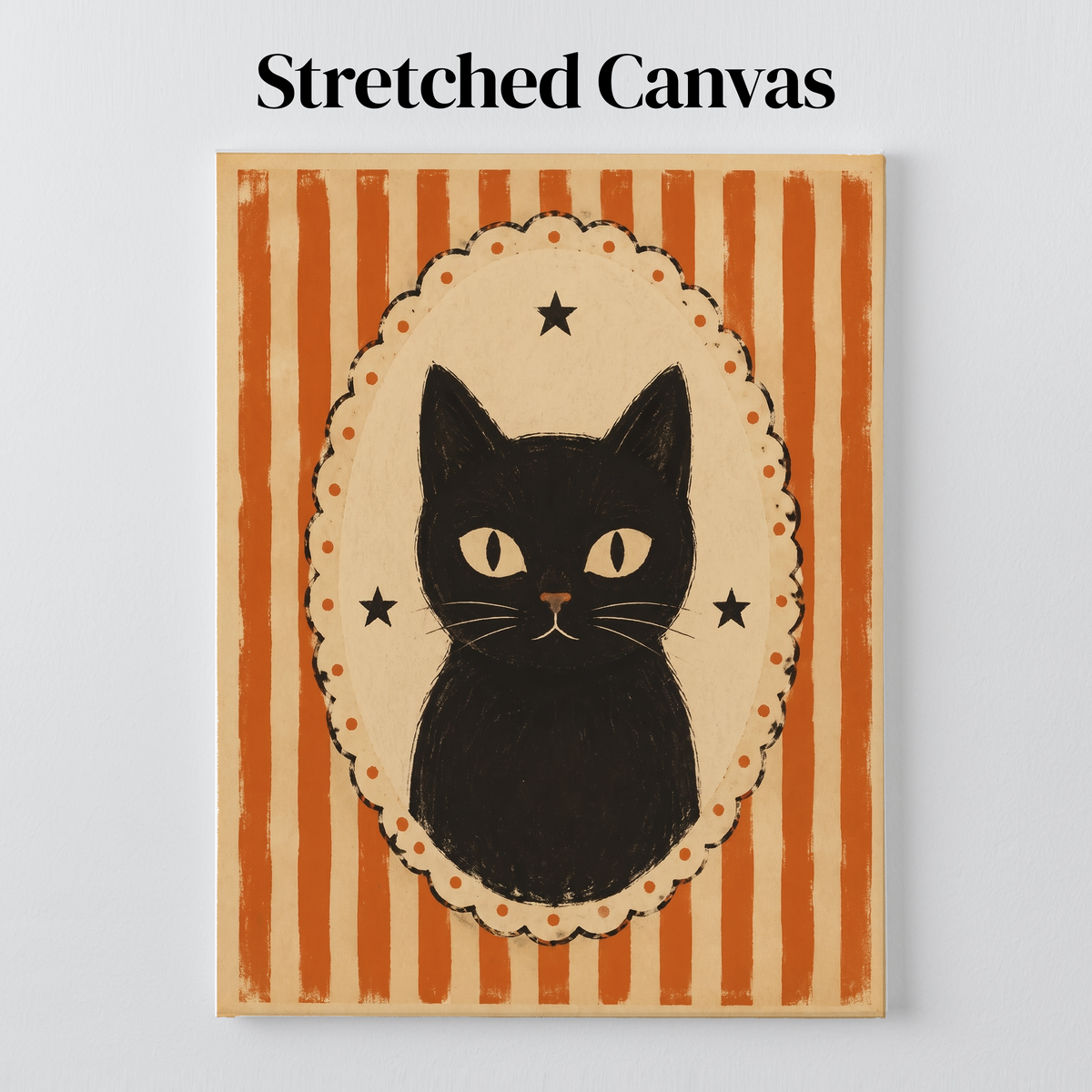 Vintage Black Cat  DIY Bedazzle Canvas Kit