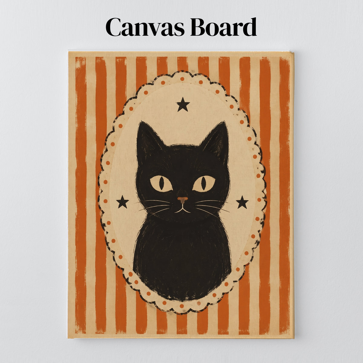 Vintage Black Cat  DIY Bedazzle Canvas Kit