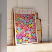 Lover Candy Hearts Print Pink