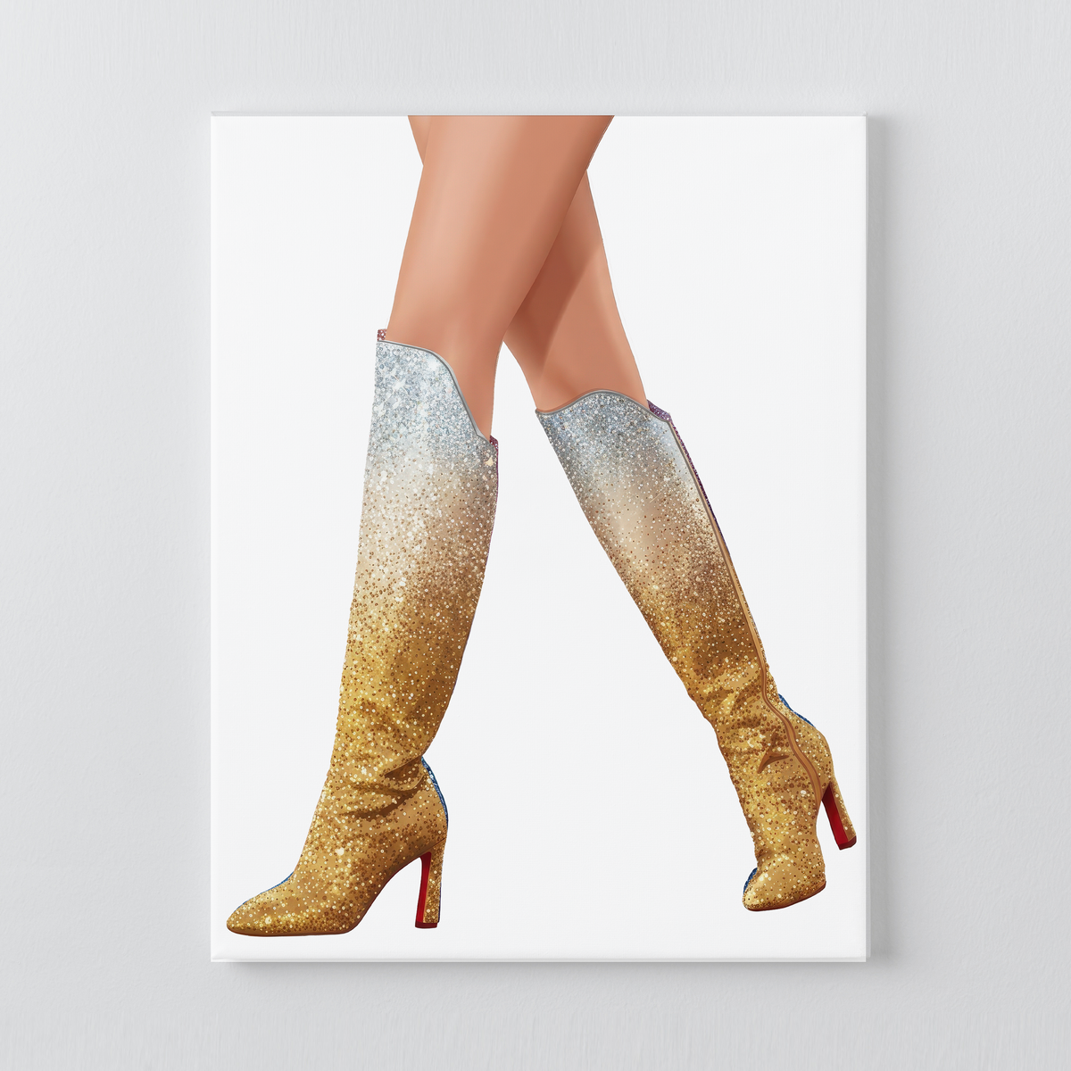 Lover Silver + Gold Boots DIY Rhinestone Canvas Kit | Taylor Inspired