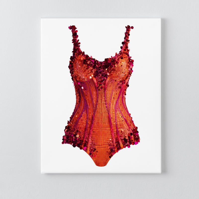Lover Era Orange Bodysuit DIY Bedazzle Rhinestone Canvas Kit