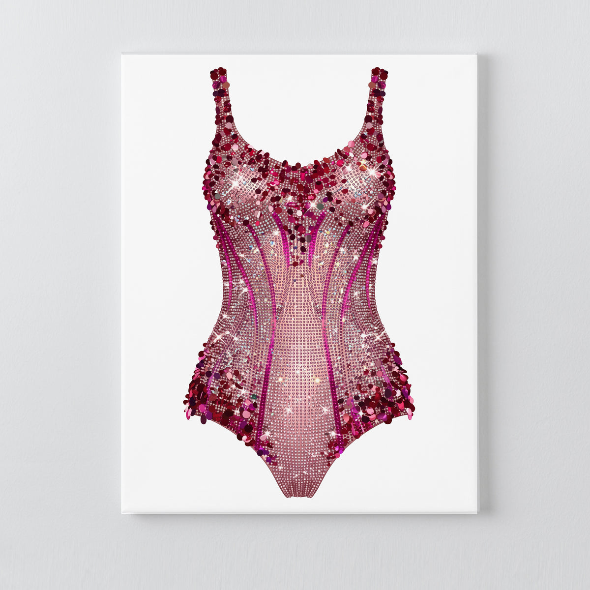 Lover Pink Bodysuit DIY Bedazzle Rhinestone Canvas Kit