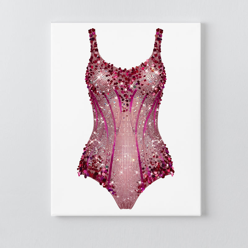Lover Pink Bodysuit DIY Bedazzle Rhinestone Canvas Kit