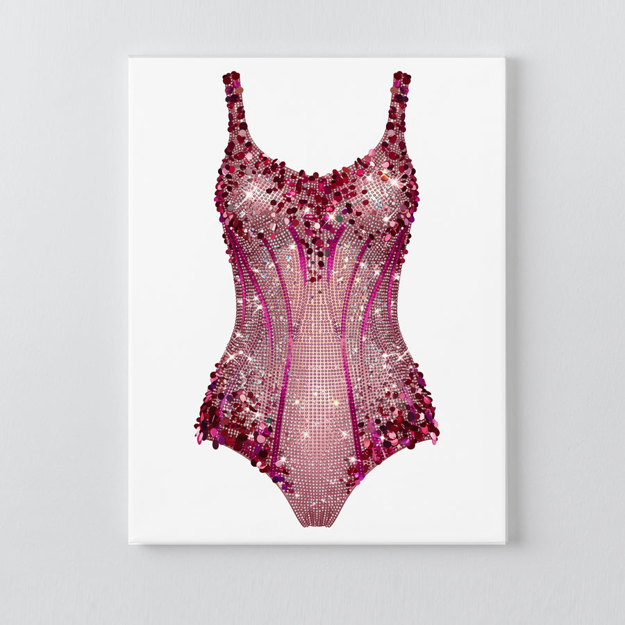 Lover Pink Bodysuit DIY Bedazzle Rhinestone Canvas Kit