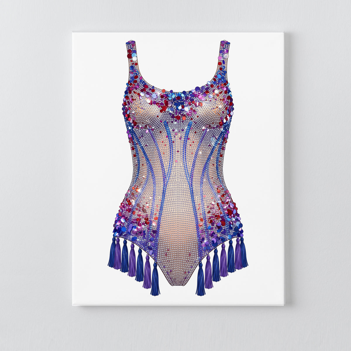 Lover Era Purple Bodysuit DIY Bedazzle Rhinestone Canvas Kit