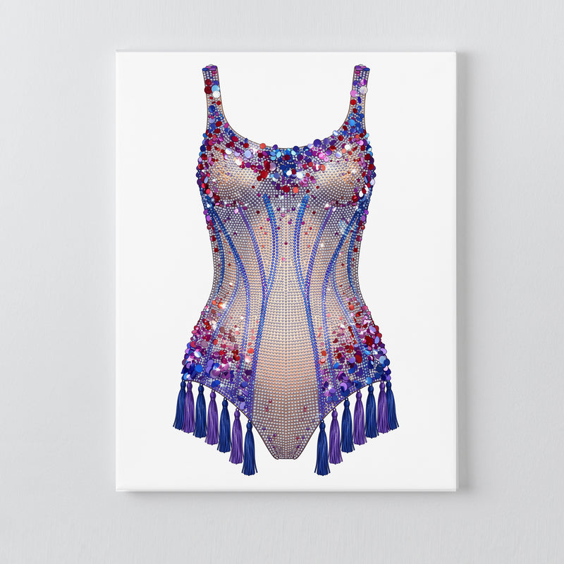 Lover Era Purple Bodysuit DIY Bedazzle Rhinestone Canvas Kit