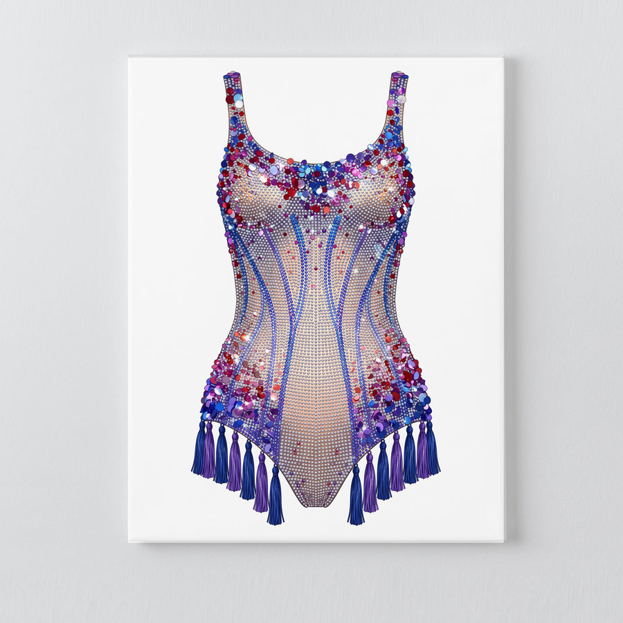 Lover Era Purple Bodysuit DIY Bedazzle Rhinestone Canvas Kit