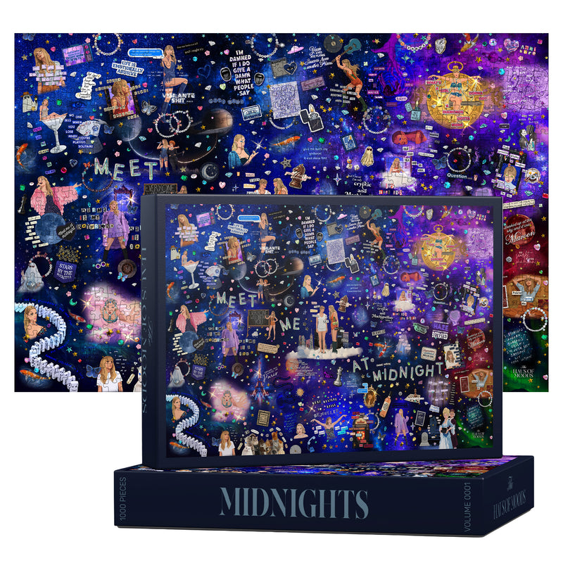 Midnights Lyrics & Easter Eggs Puzzle — Taylor Swift Swiftie jigsaw 500/1000 pieces