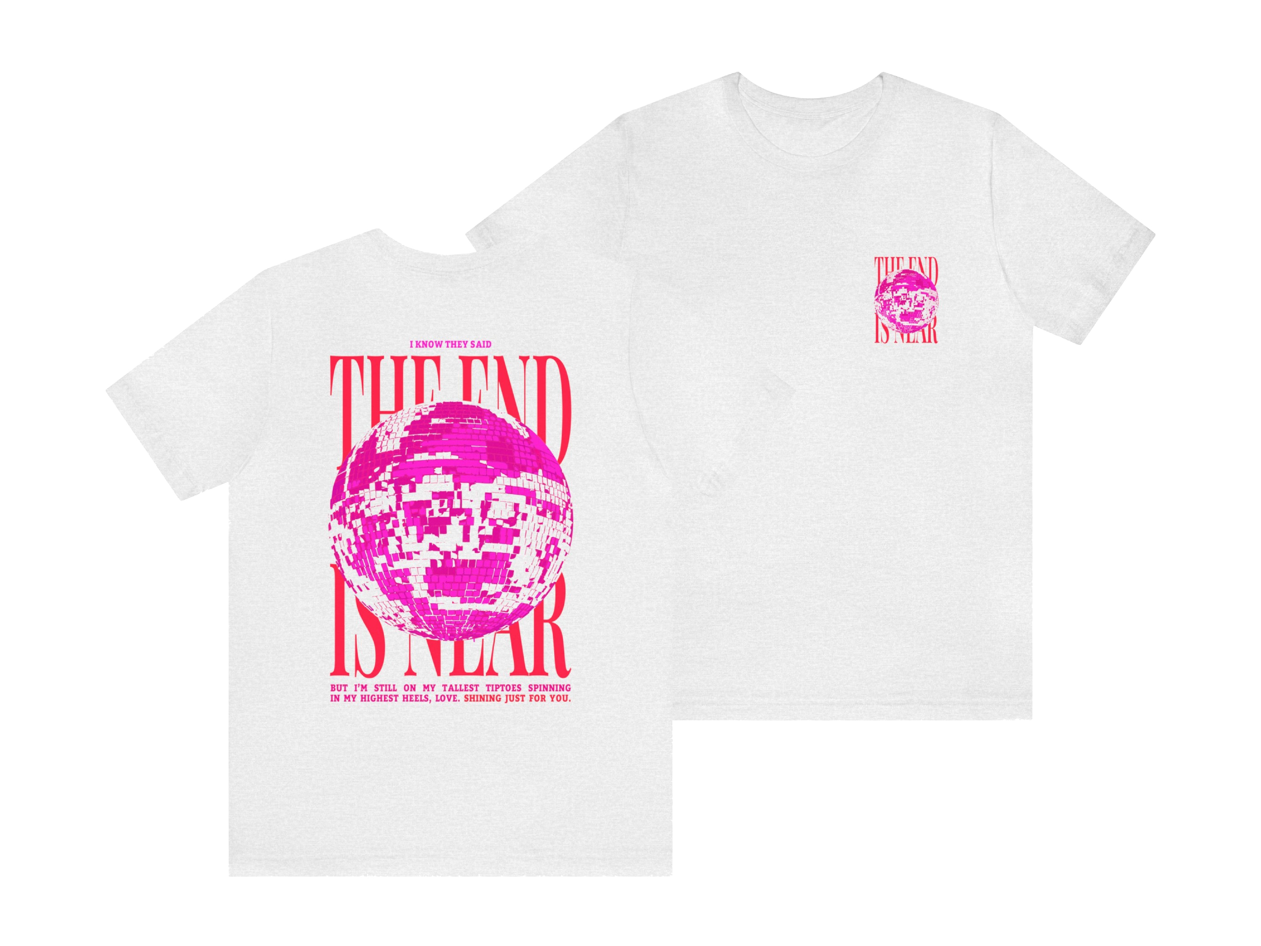 The End is Near Mirrorball Folklore Album Inspired T-Shirt