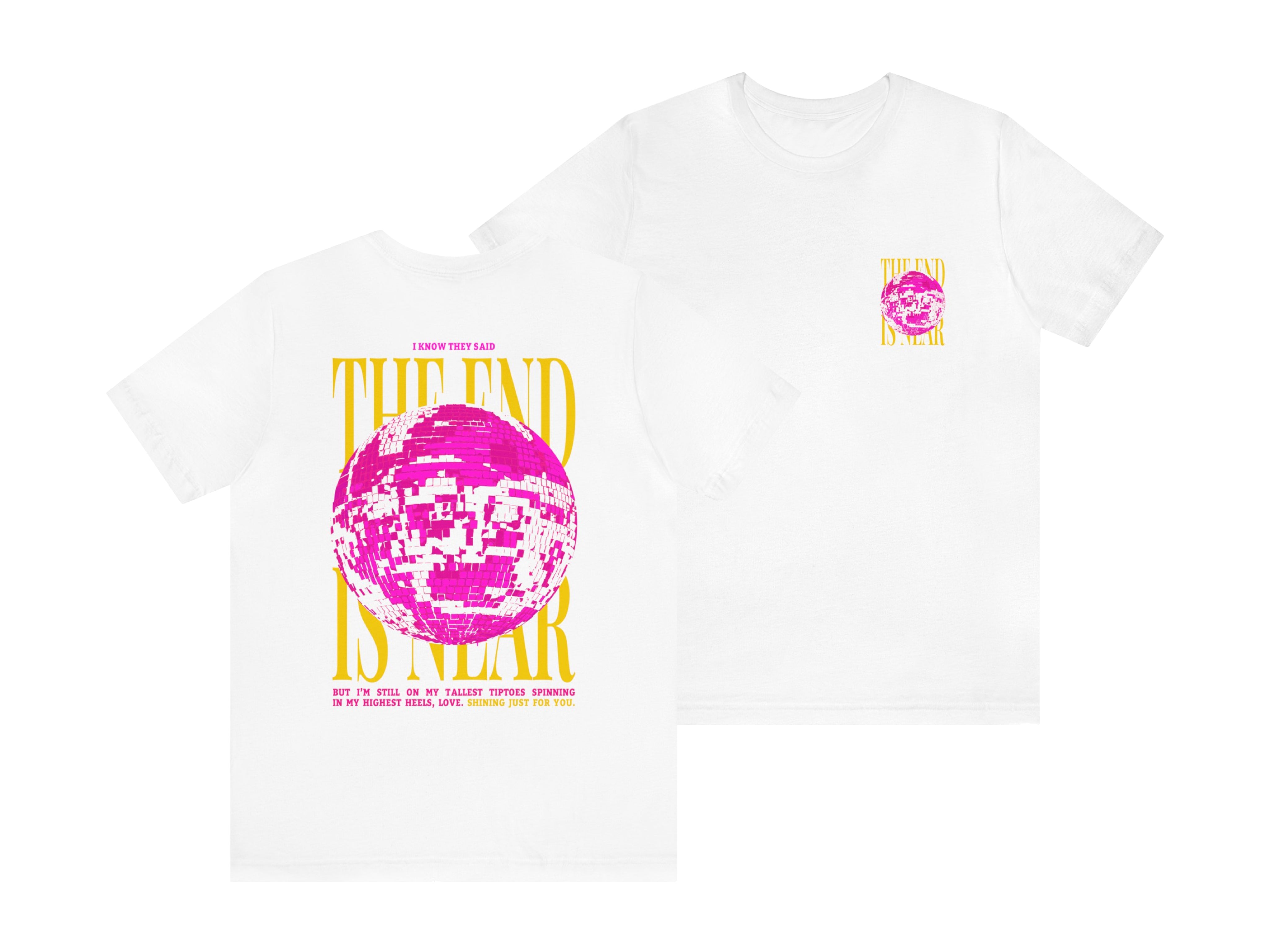 The End is Near Mirrorball Folklore Album Inspired T-Shirt