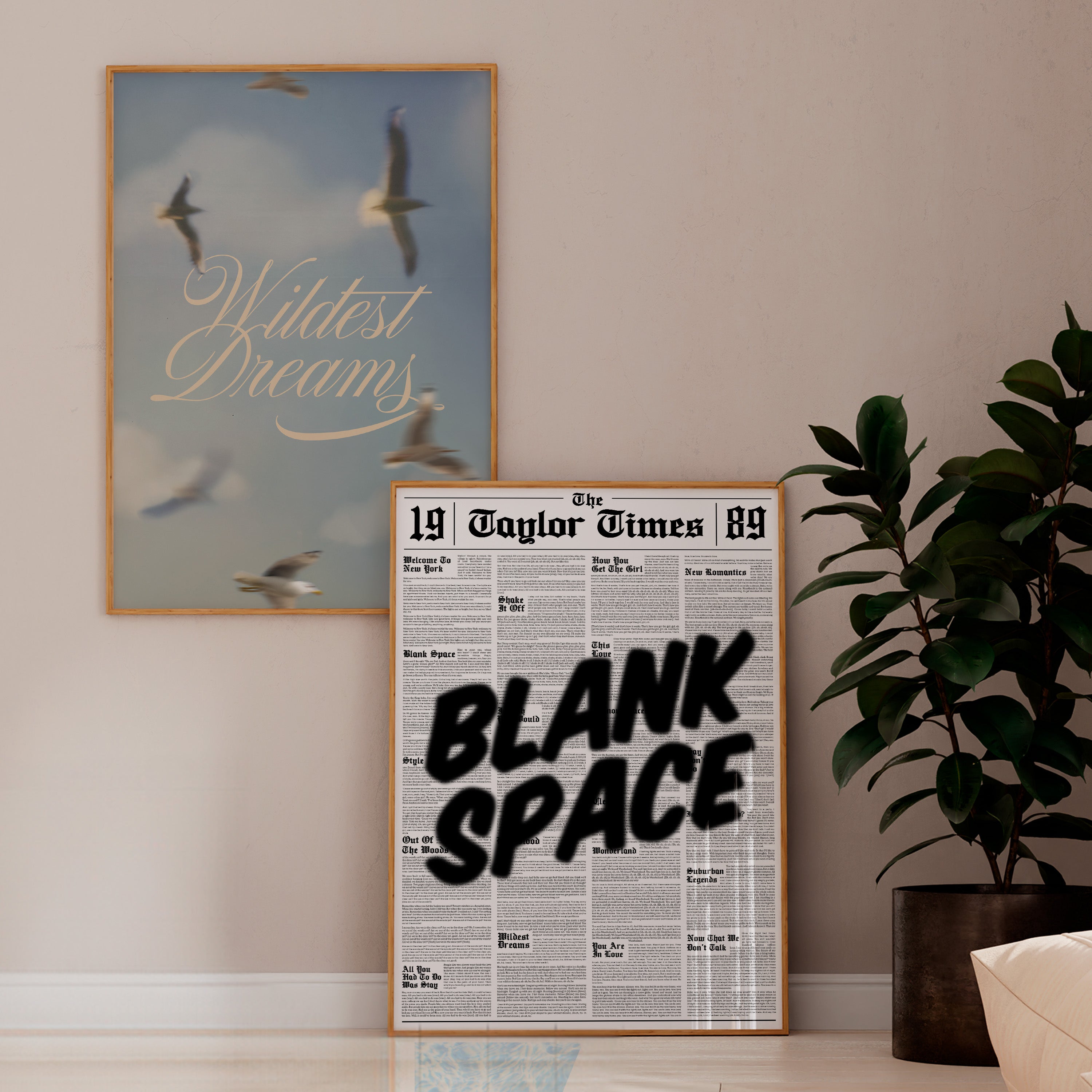 Blank Space 1989 Newspaper Print - Haus Of Moods