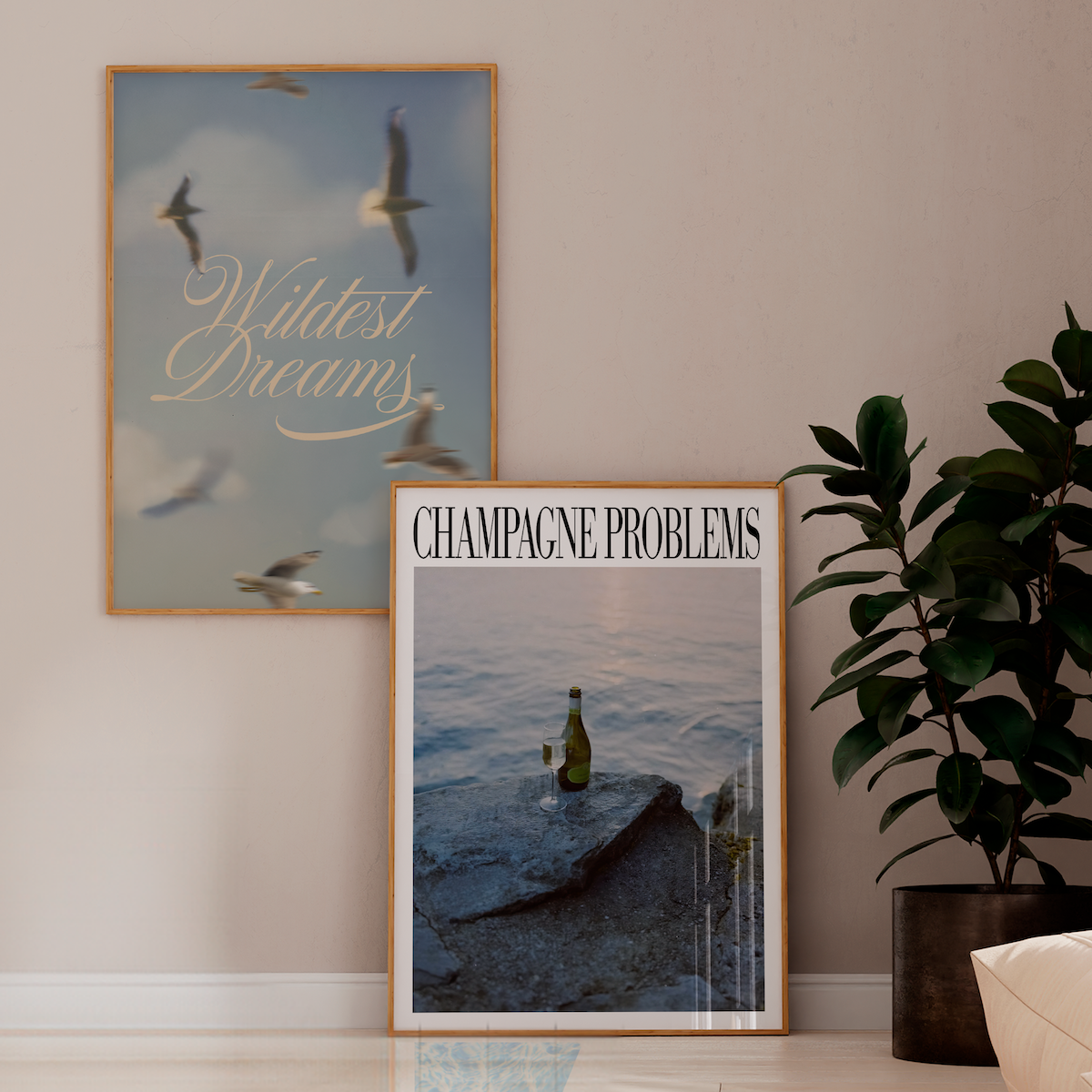 Champagne Problems By The Lake Print