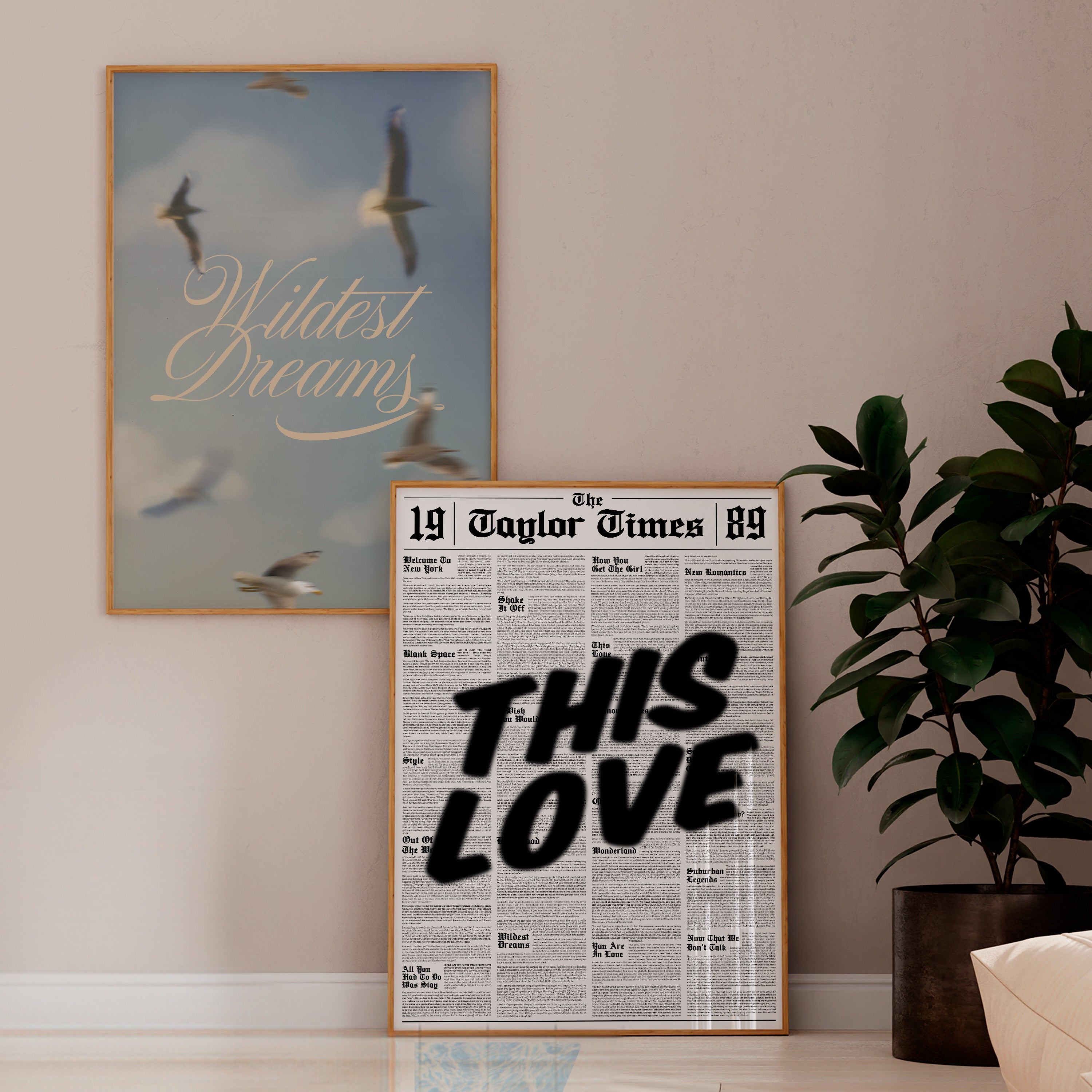 This Love 1989 Newspaper Print