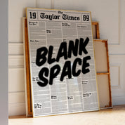 Blank Space 1989 Newspaper Print - Haus Of Moods