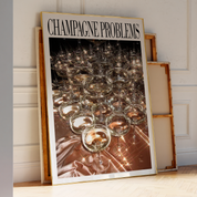 Champagne Problems Champagne Glasses Sparkle Print