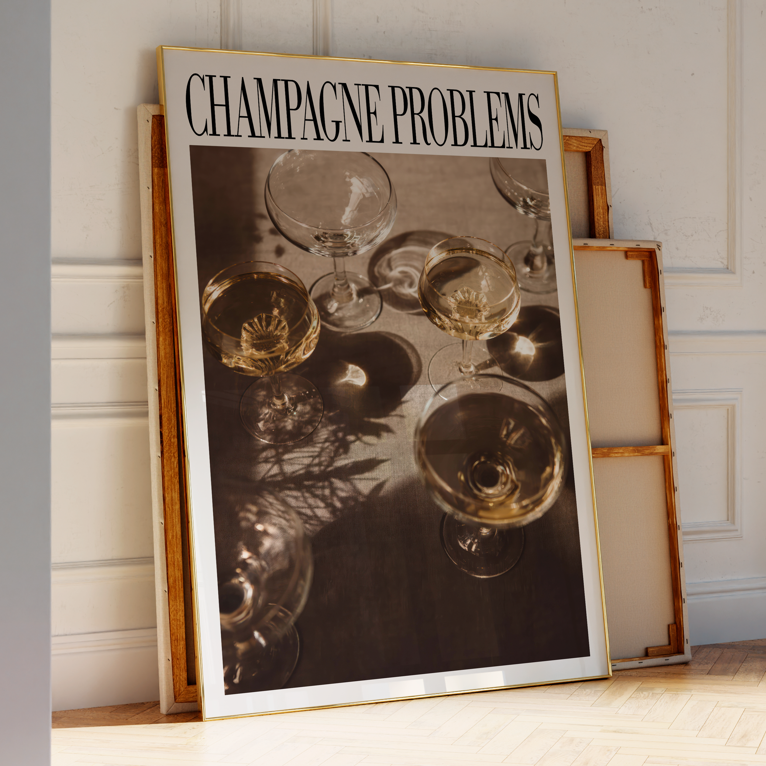 Champagne Problems Champagne Glasses Print