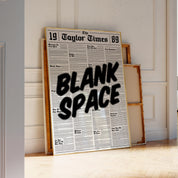 Blank Space 1989 Newspaper Print