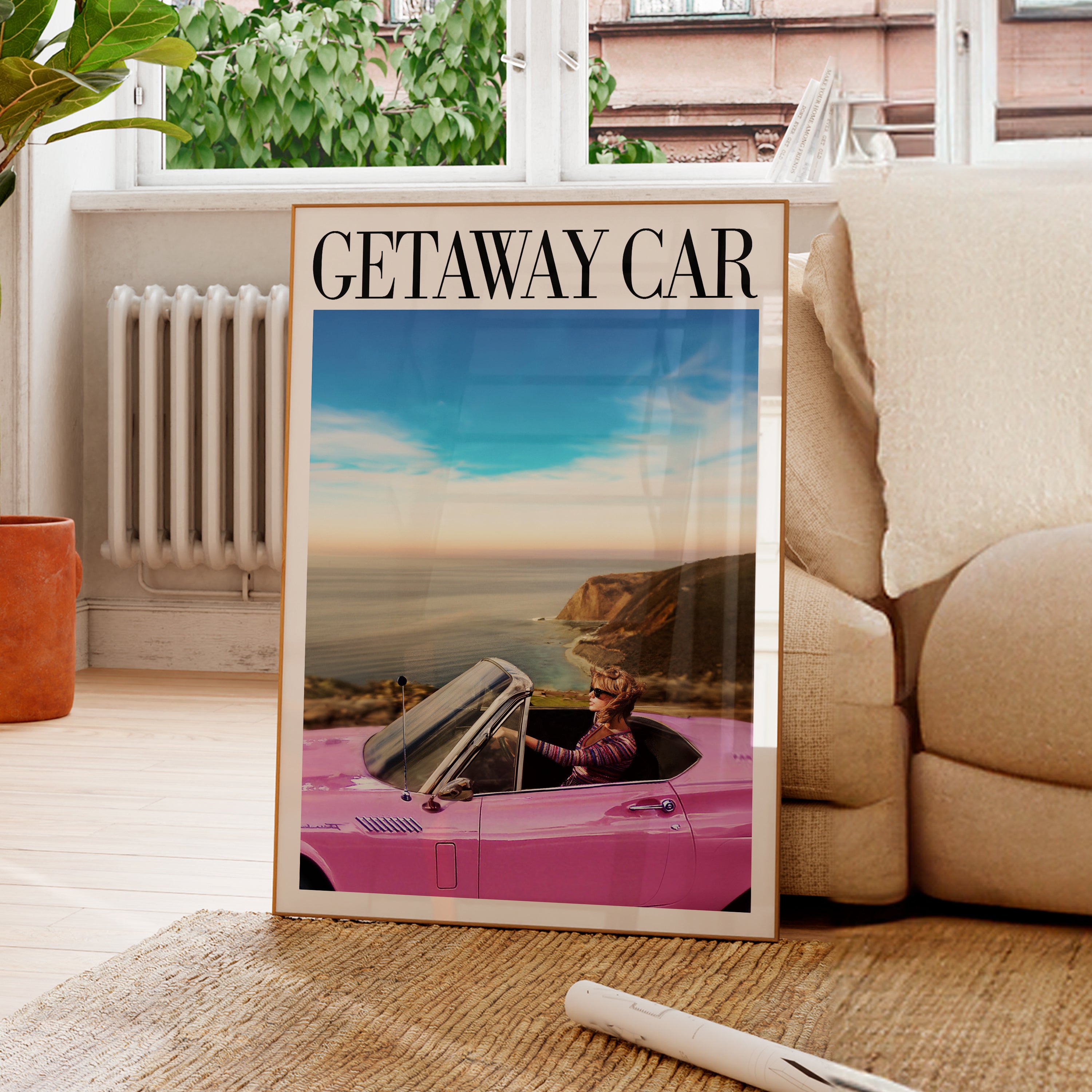 Hot Pink Getaway Car Print