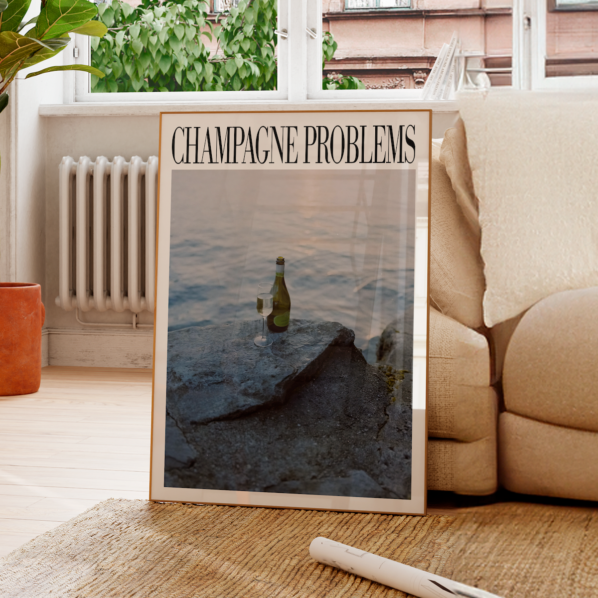 Champagne Problems By The Lake Print