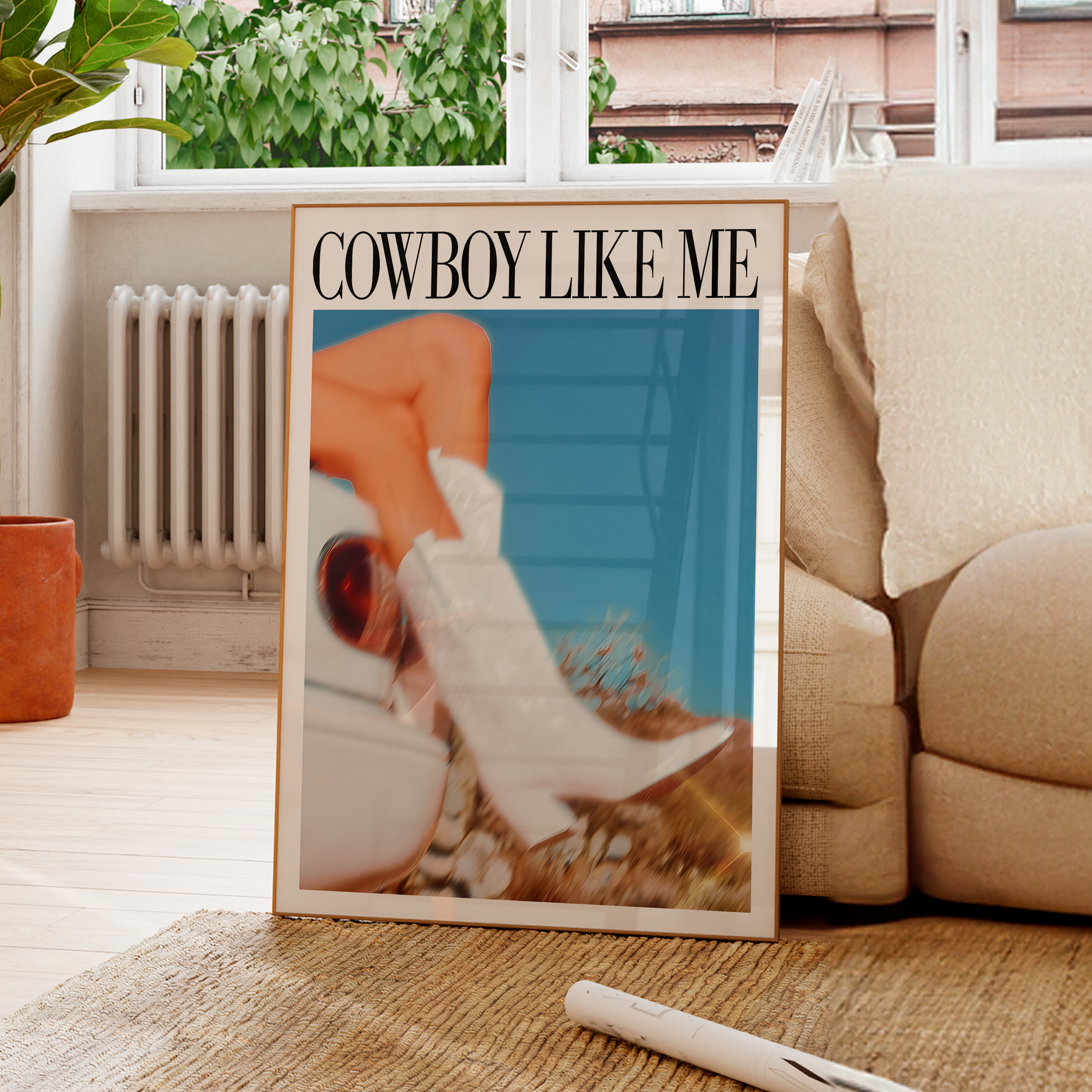 Cowboy Like Me Cowgirl Boot Print