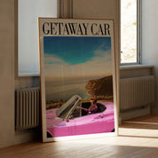 Hot Pink Getaway Car Print