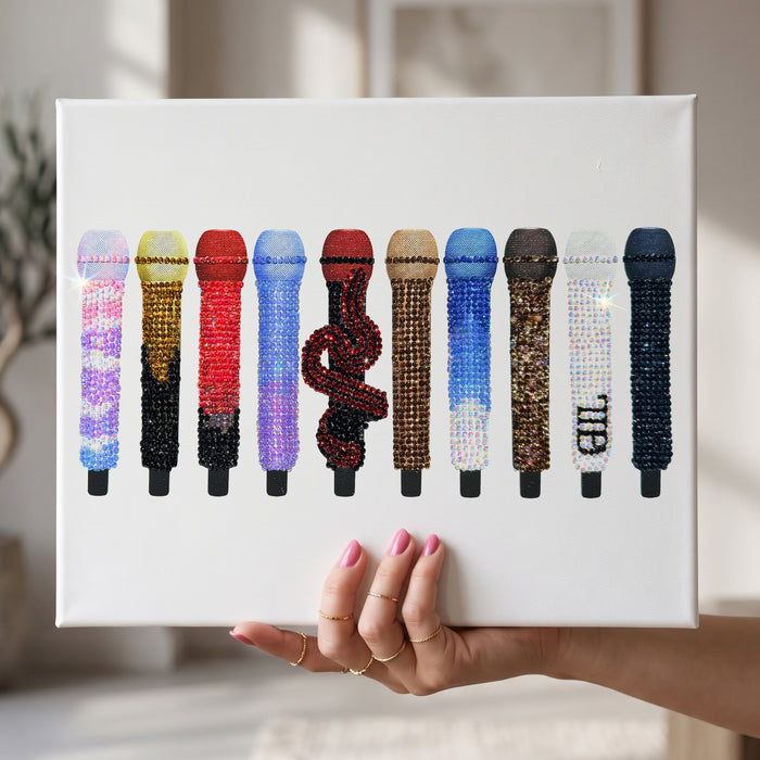 Eras Tour Microphones DIY Rhinestone Canvas Kit | Taylor Inspired