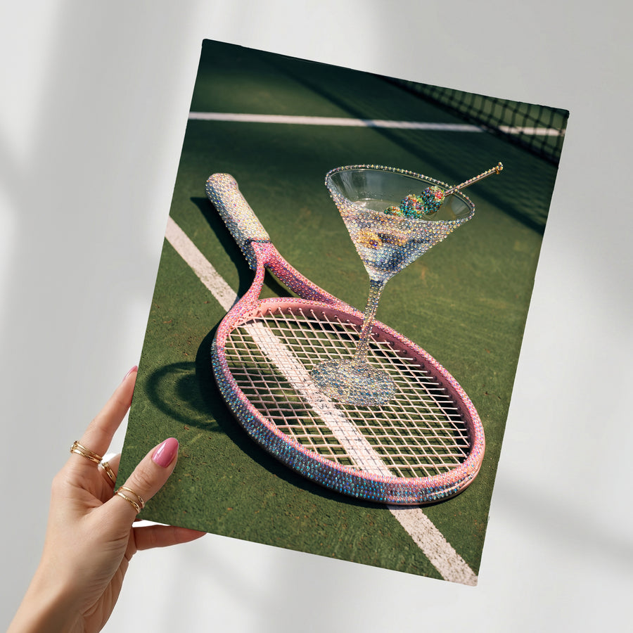 Tennis MartiniDIY Bedazzle Rhinestone Canvas Kit