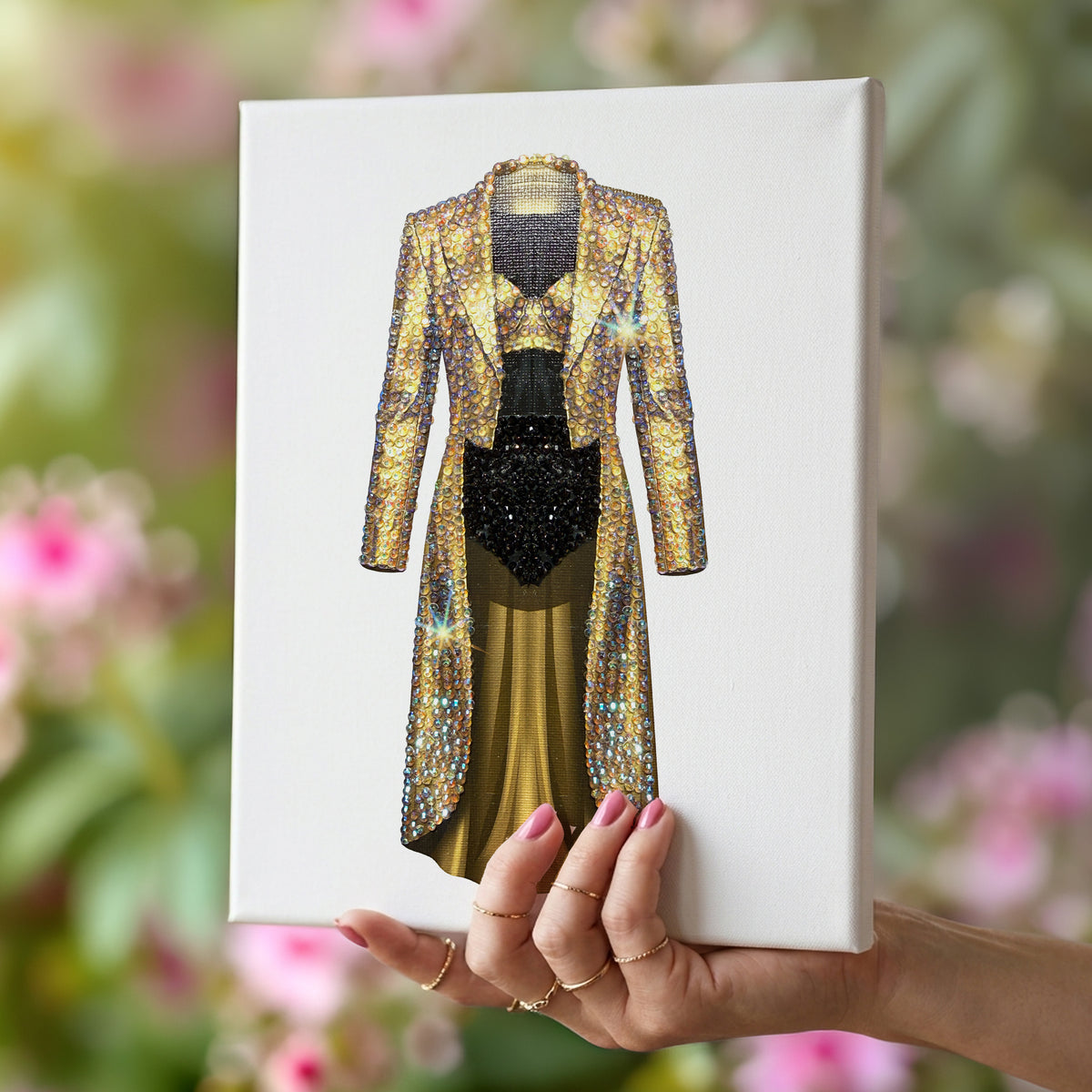 TTPD Gold Tailcoat DIY Rhinestone Canvas Kit | Taylor Inspired