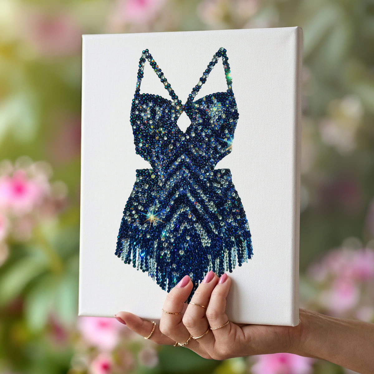 Midnights Chevron Bodysuit DIY Bedazzle Rhinestone Canvas Kit