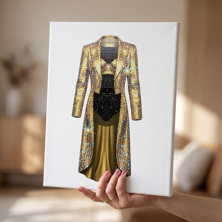 TTPD Gold Tailcoat DIY Rhinestone Canvas Kit | Taylor Inspired