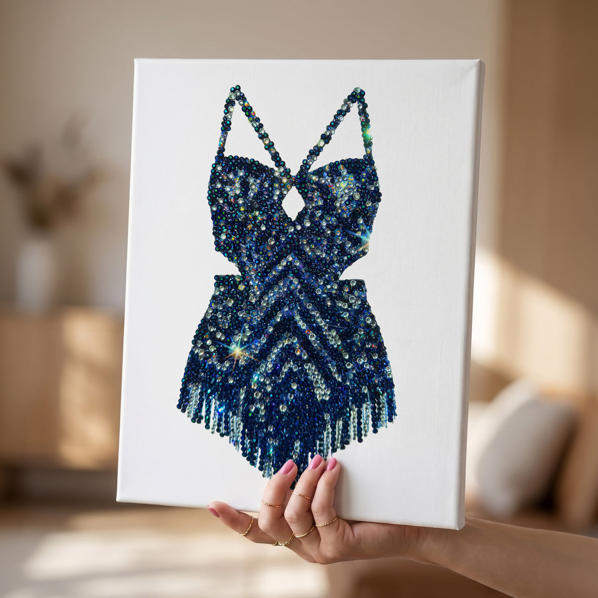 Midnights Chevron Bodysuit DIY Bedazzle Rhinestone Canvas Kit