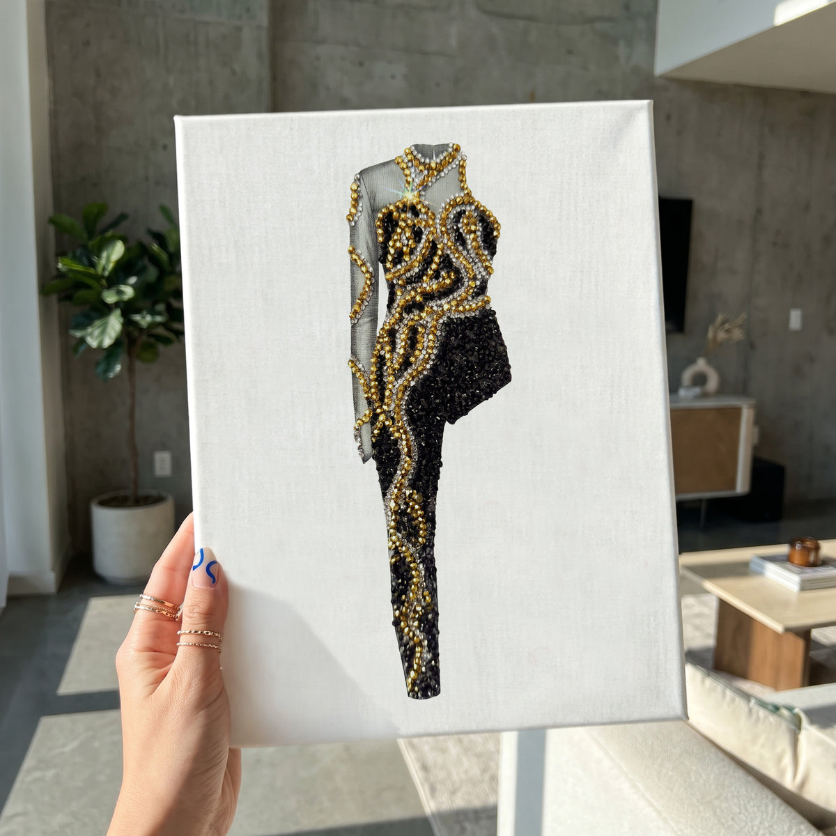Reputation Gold Snake Catsuit DIY Rhinestone Canvas Kit | Taylor Inspired