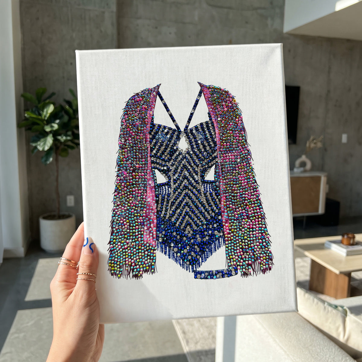 Midnights Era Fringe Jacket DIY Bedazzle Rhinestone Canvas Kit