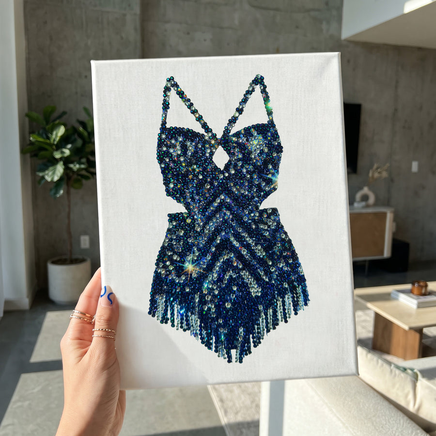 Midnights Chevron Bodysuit DIY Bedazzle Rhinestone Canvas Kit