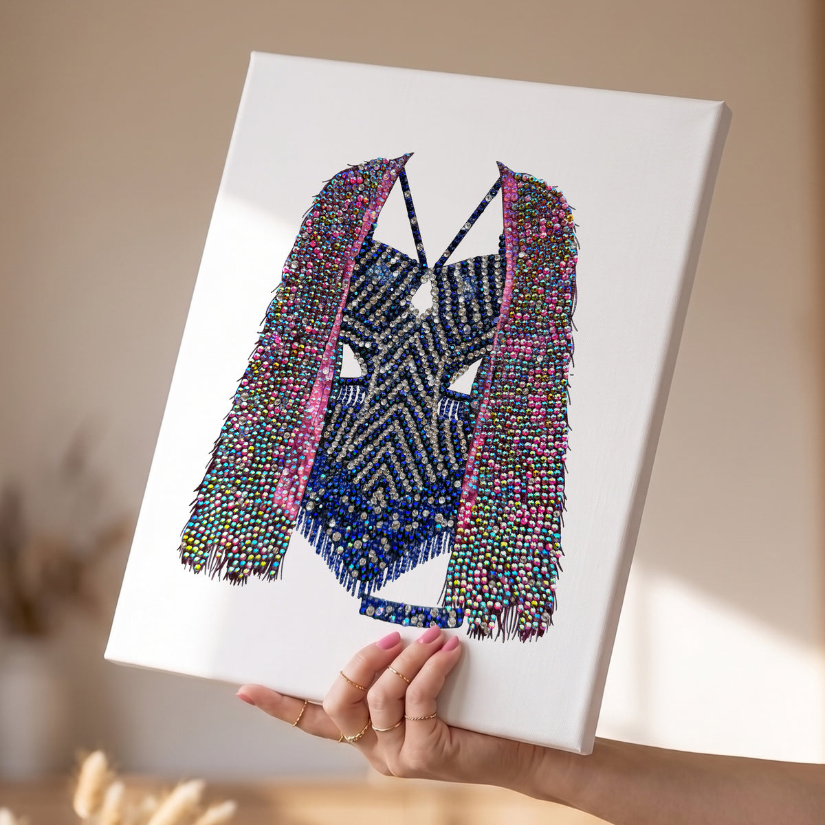 Midnights Era Fringe Jacket DIY Bedazzle Rhinestone Canvas Kit