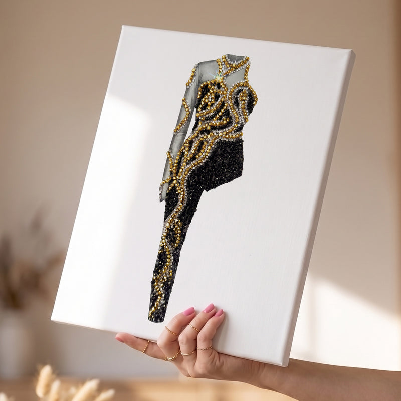 Reputation Gold Snake Catsuit DIY Rhinestone Canvas Kit | Taylor Inspired