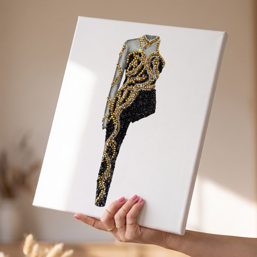 Reputation Gold Snake Catsuit DIY Rhinestone Canvas Kit | Taylor Inspired