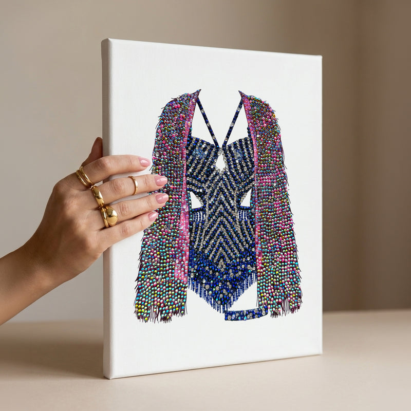 Midnights Era Fringe Jacket DIY Bedazzle Rhinestone Canvas Kit