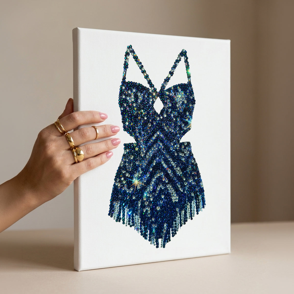 Midnights Chevron Bodysuit DIY Bedazzle Rhinestone Canvas Kit