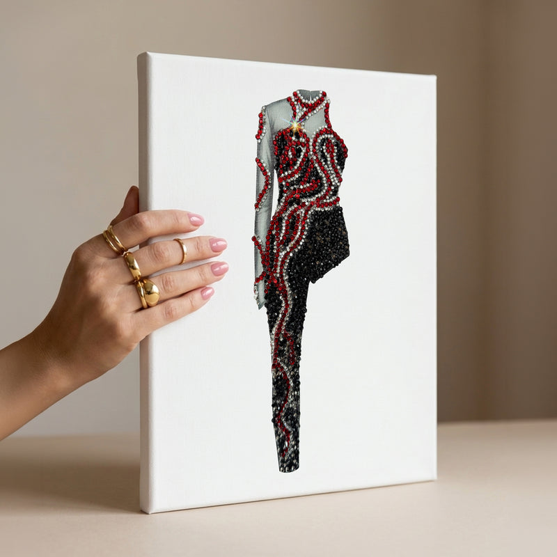 Reputation Red Snake Catsuit DIY Rhinestone Bedazzle Kit